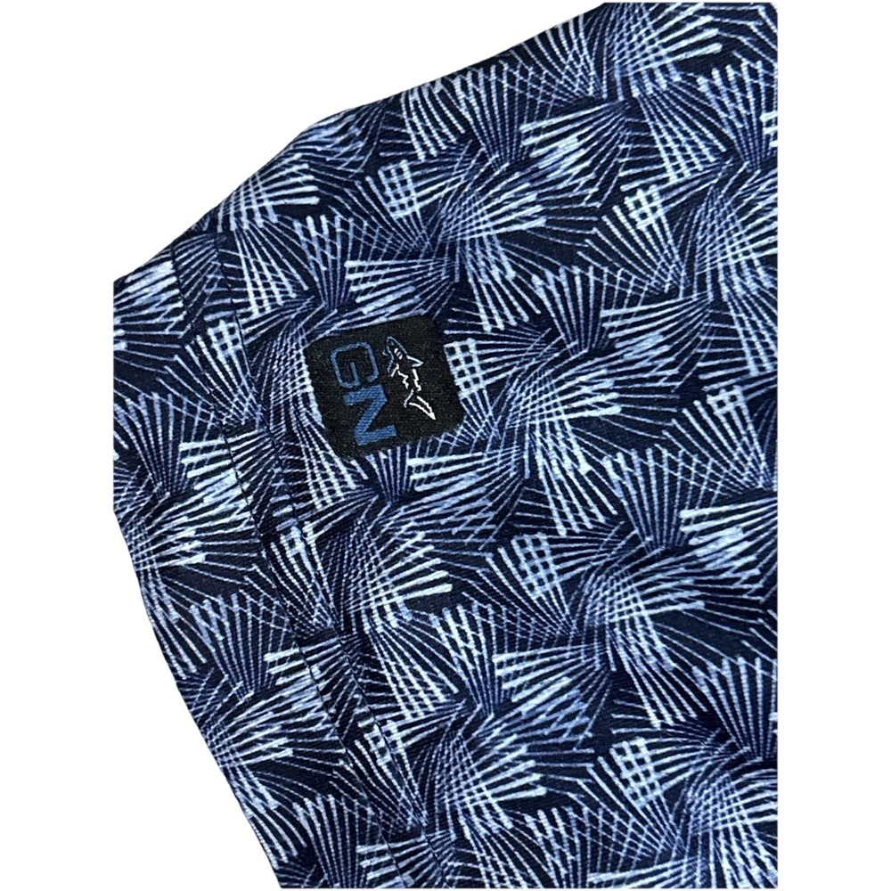 Greg Norman Mens XL Golf Polo Shirt Blue Micro Paisley Performance Dry Fit (311) - Picture 3 of 5